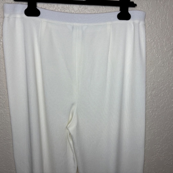 Misook White Pull On Straight Leg Knit Pants Career Women's Size Extra Large - Picture 5 of 8